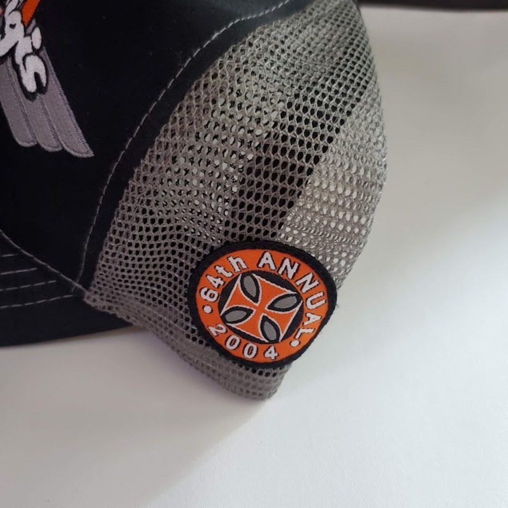 VTG 2004 Sturgis 64th Annual Rally South Dakota Black Snapback Vented Hat Cap - Picture 3 of 11